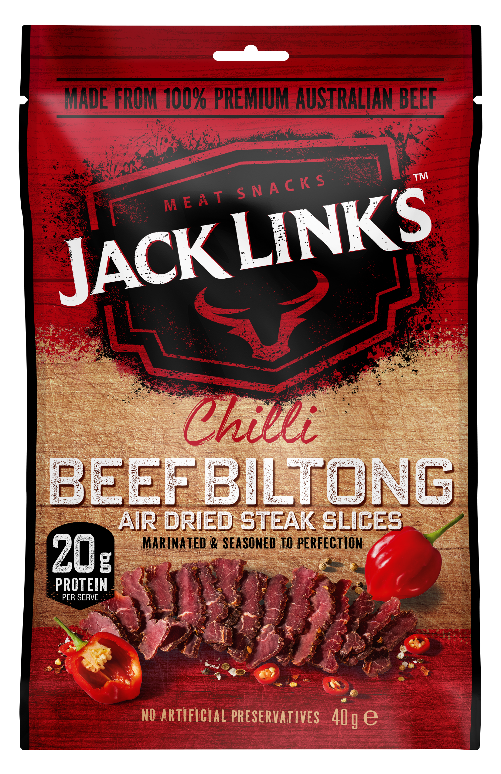Chilli Beef Biltong 40g (Pack of 10)