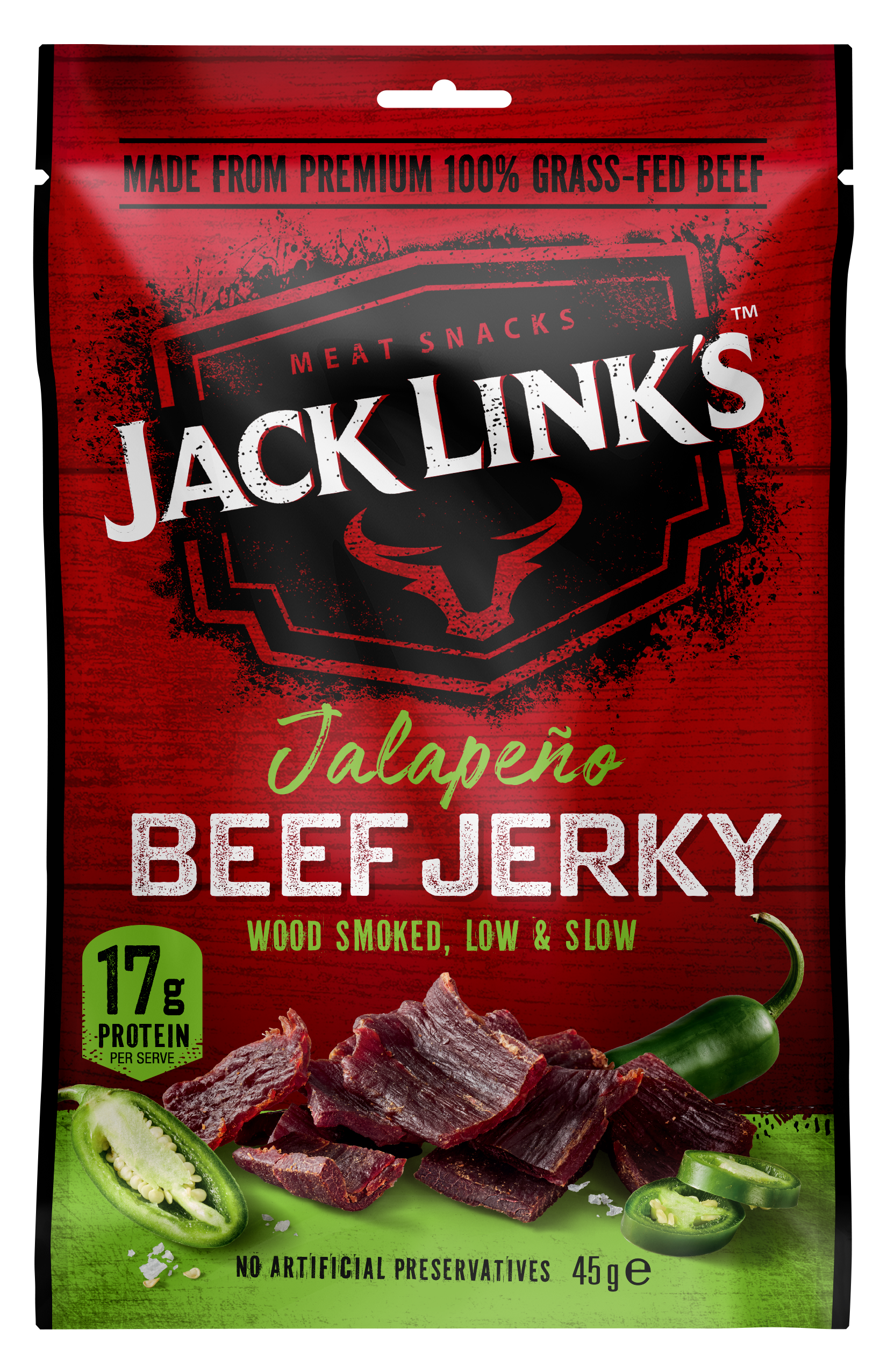 Jalapeno Beef Jerky 45g (Pack of 10)