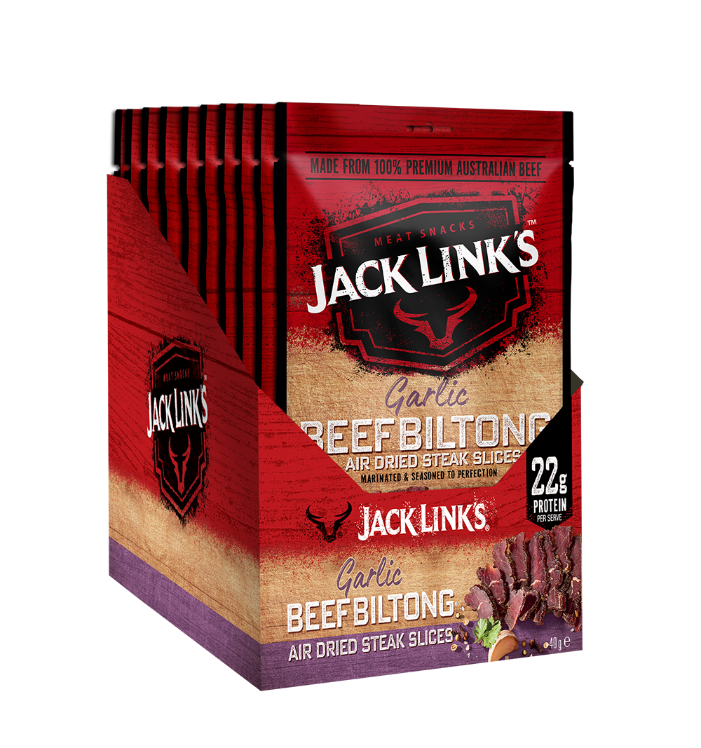 Garlic Beef Biltong 40g | 10 Pack