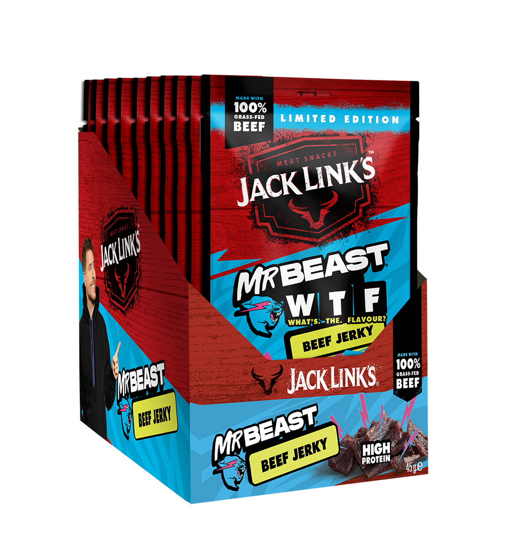 MrBeast WTF Beef Jerky 50g | 10 Pack